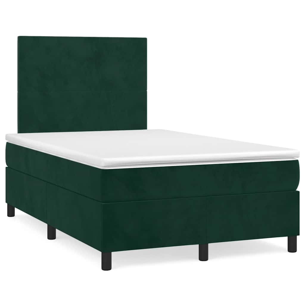 Sommier à lattes de lit avec matelas vert foncé 120x190 cm - XIOS