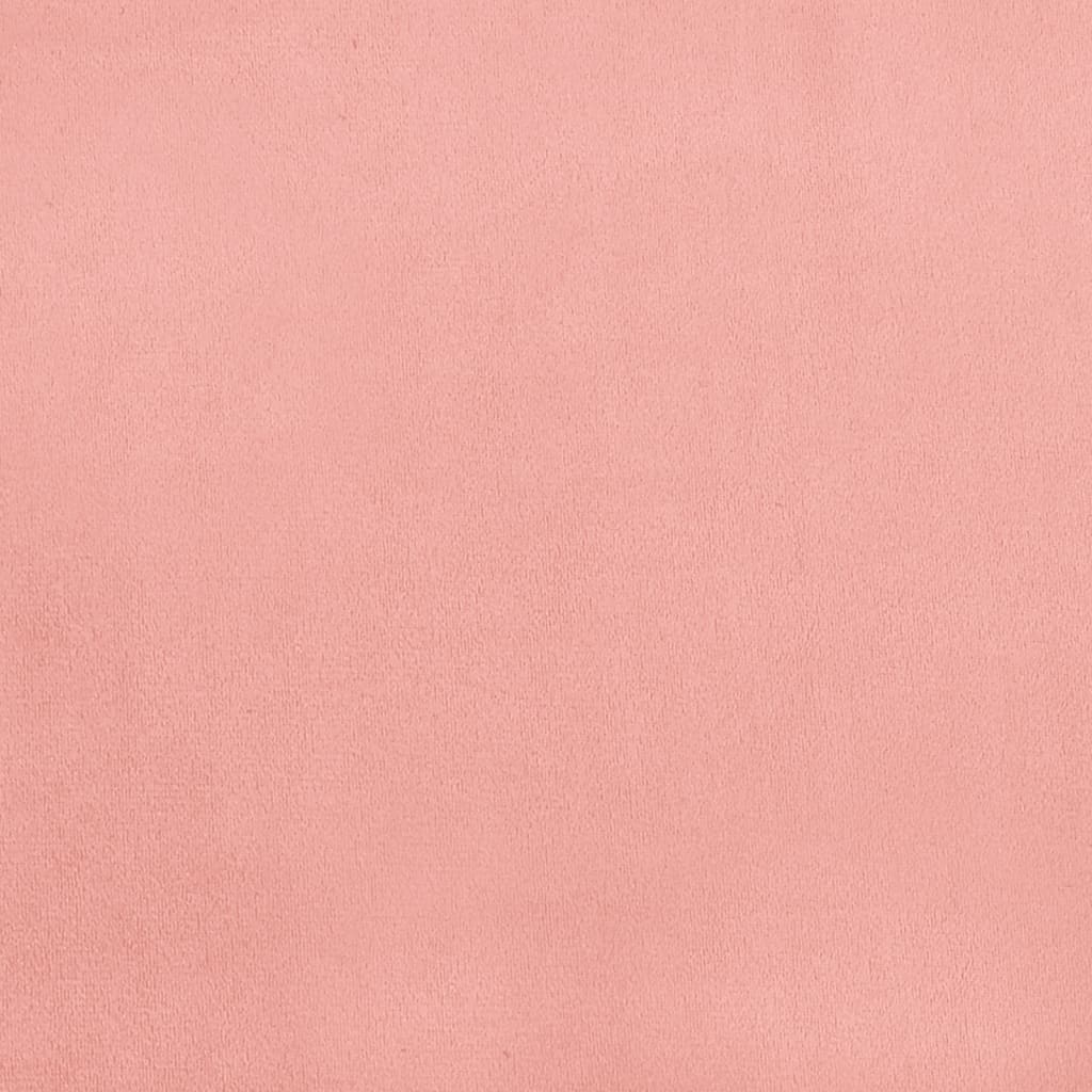 Sommier à lattes de lit avec matelas rose 120x190 cm velours - XIOS