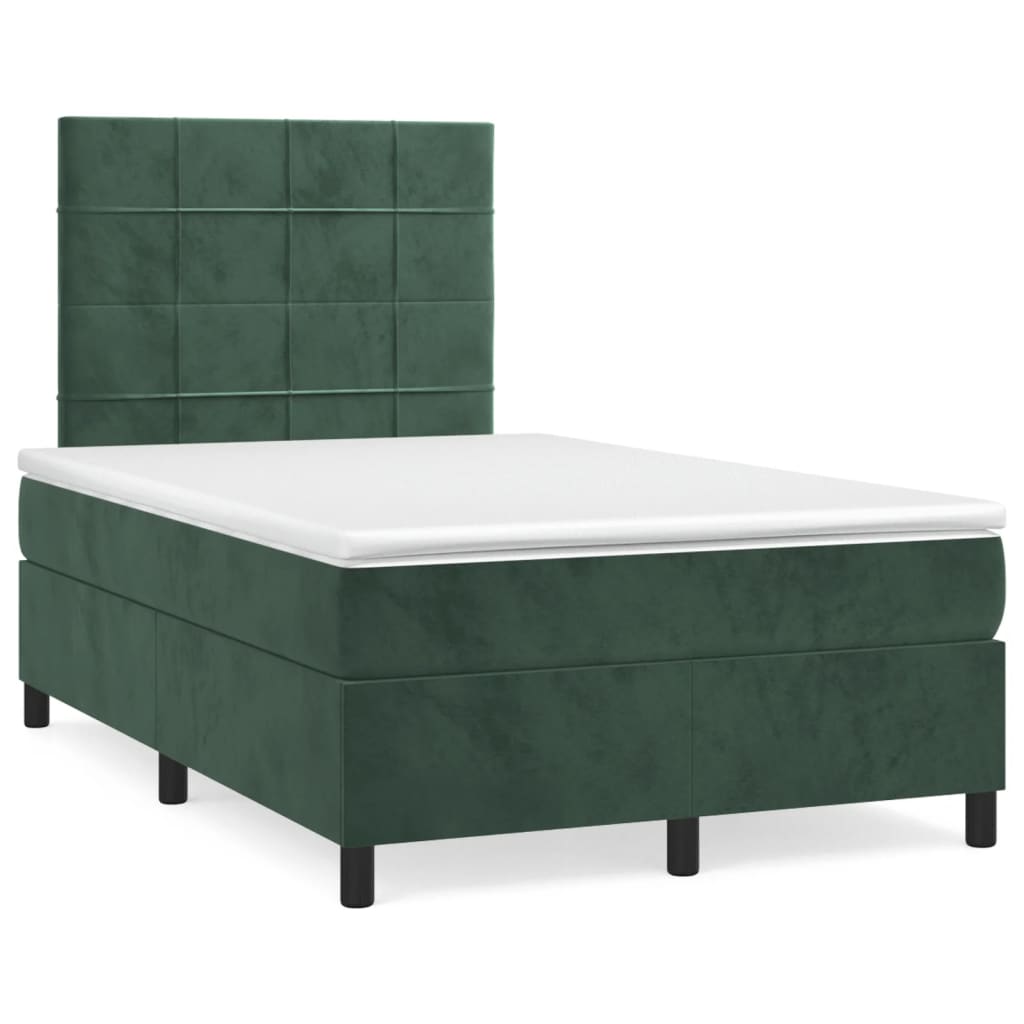 Sommier à lattes de lit avec matelas vert foncé 120x190 cm - XIOS