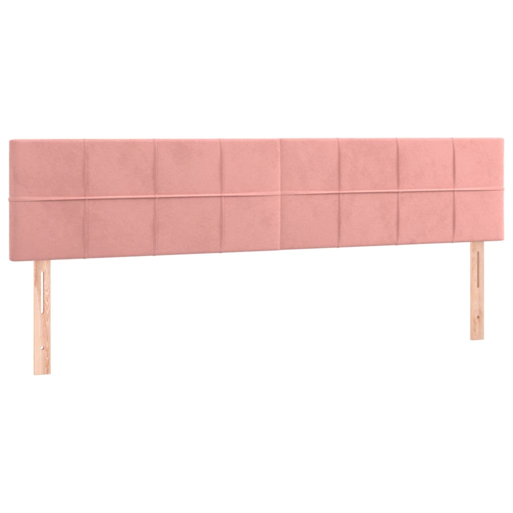Sommier à lattes de lit avec matelas rose 120x190 cm velours - XIOS
