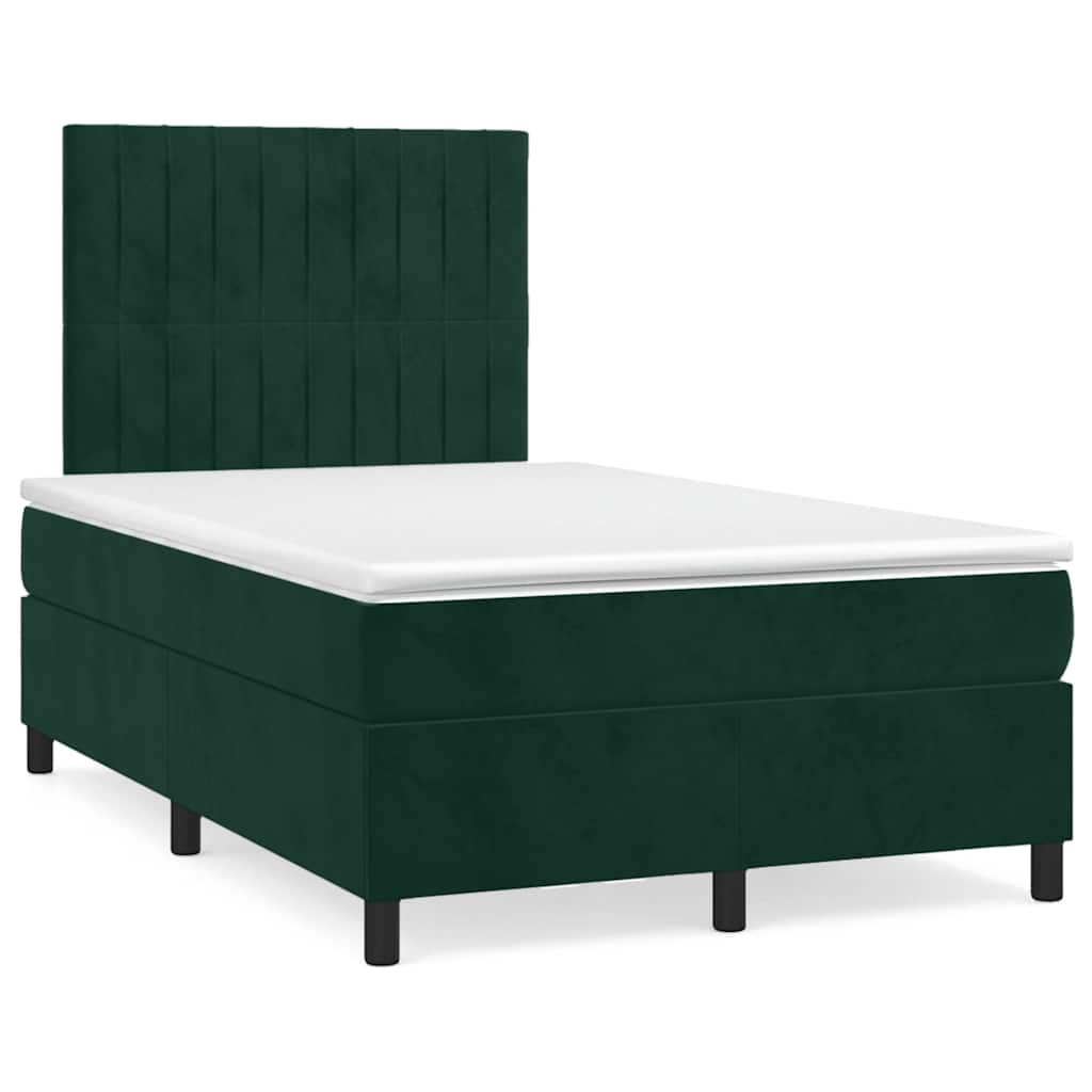 Sommier à lattes de lit avec matelas vert foncé 120x190 cm - XIOS
