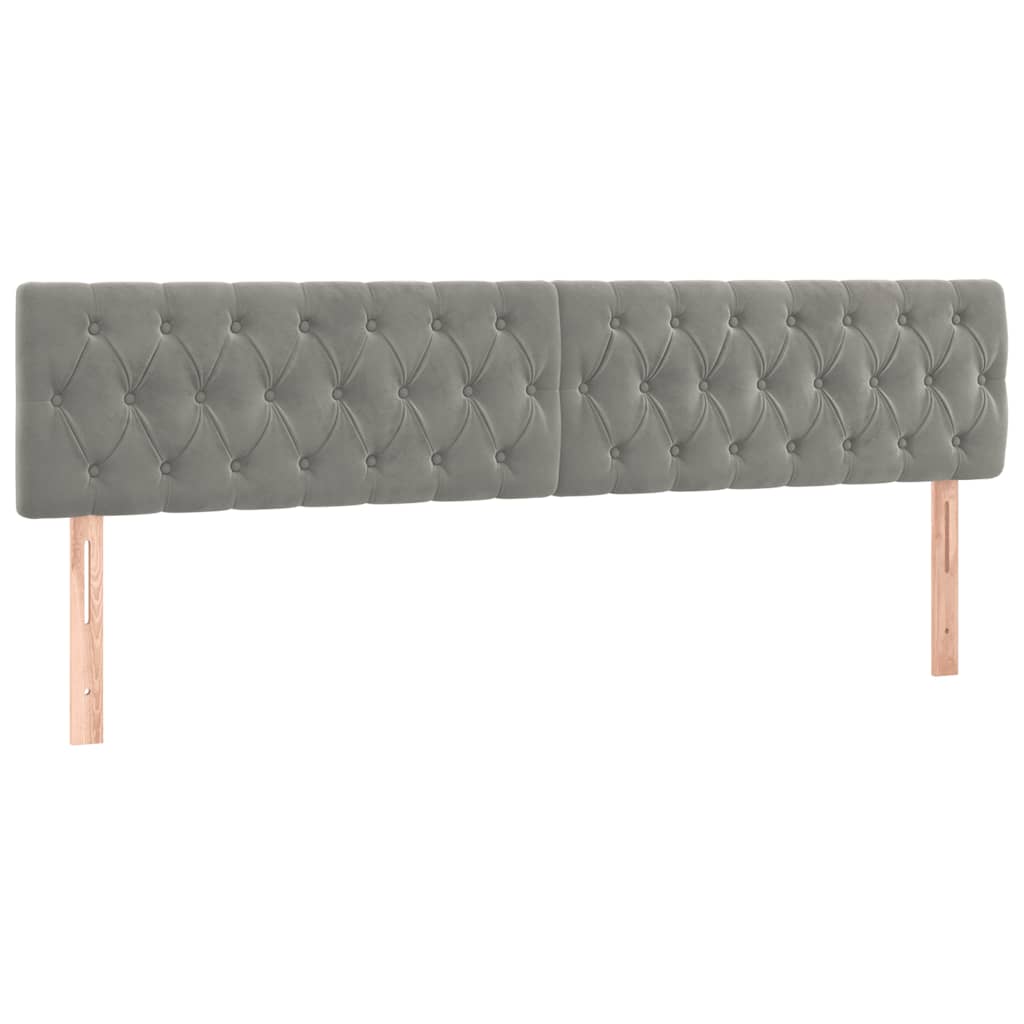 Sommier à lattes de lit et matelas gris clair 120x190cm velours - XIOS