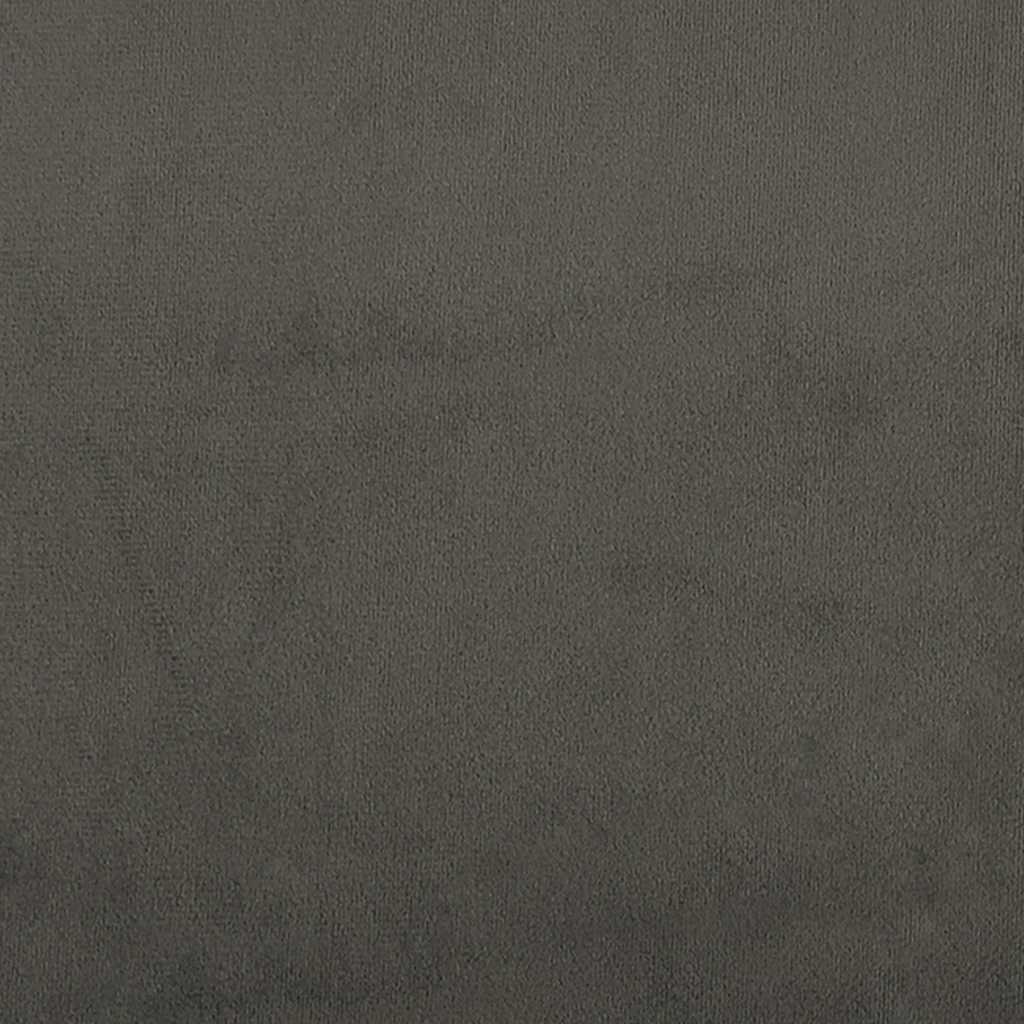 Sommier à lattes de lit et matelas gris foncé 120x190cm velours - XIOS