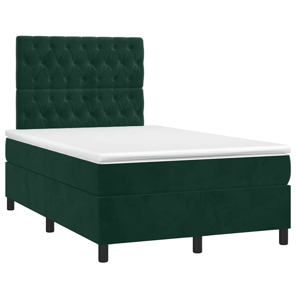 Sommier à lattes de lit avec matelas vert foncé 120x190 cm - XIOS