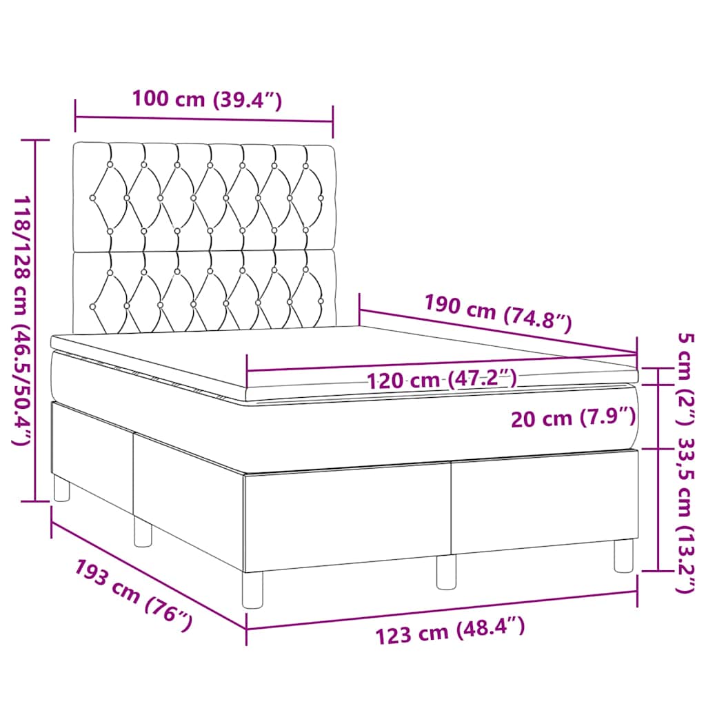 Sommier à lattes de lit avec matelas rose 120x190 cm velours - XIOS