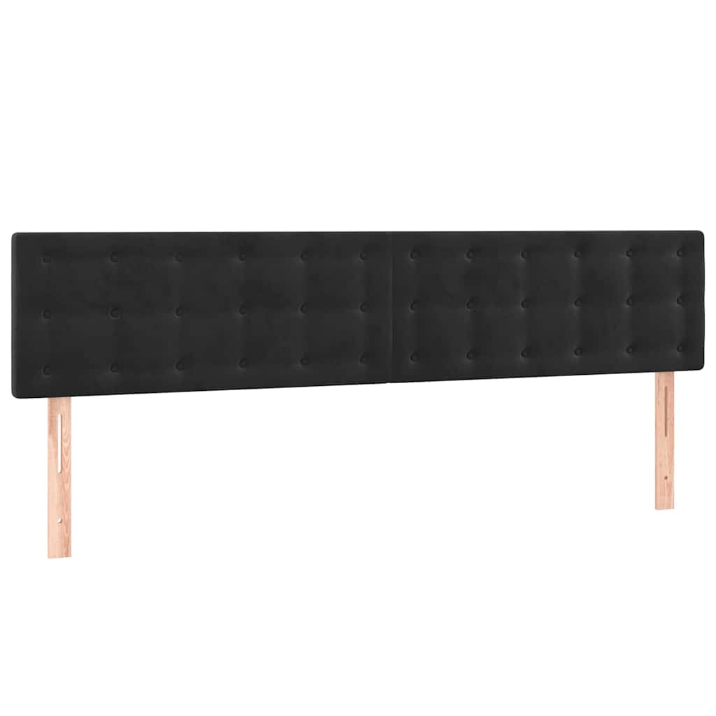Sommier à lattes de lit avec matelas noir 120x190 cm velours - XIOS