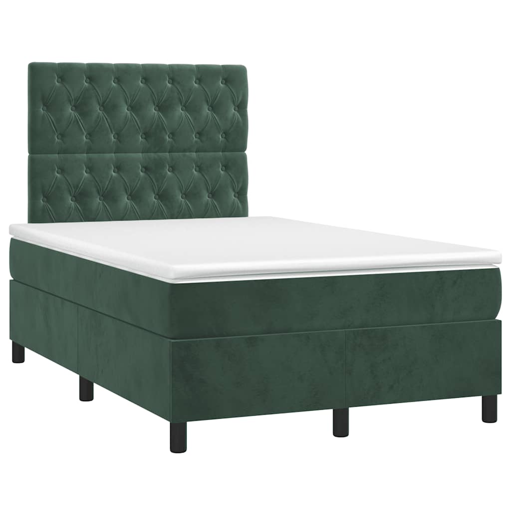 Sommier à lattes de lit avec matelas vert foncé 120x190 cm - XIOS