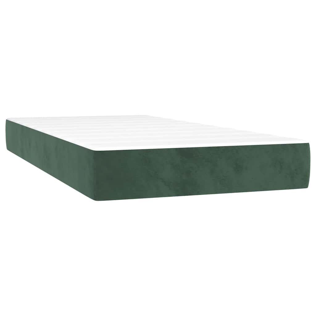 Sommier à lattes de lit avec matelas vert foncé 120x190 cm - XIOS