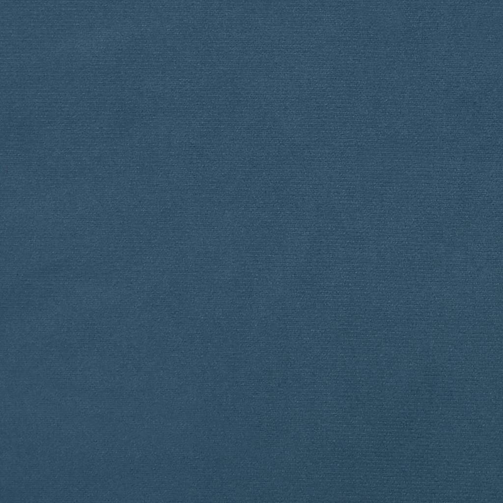 Sommier à lattes de lit et matelas bleu foncé 120x190cm velours - XIOS