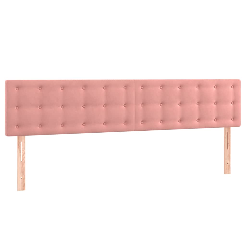 Sommier à lattes de lit avec matelas rose 120x190 cm velours - XIOS