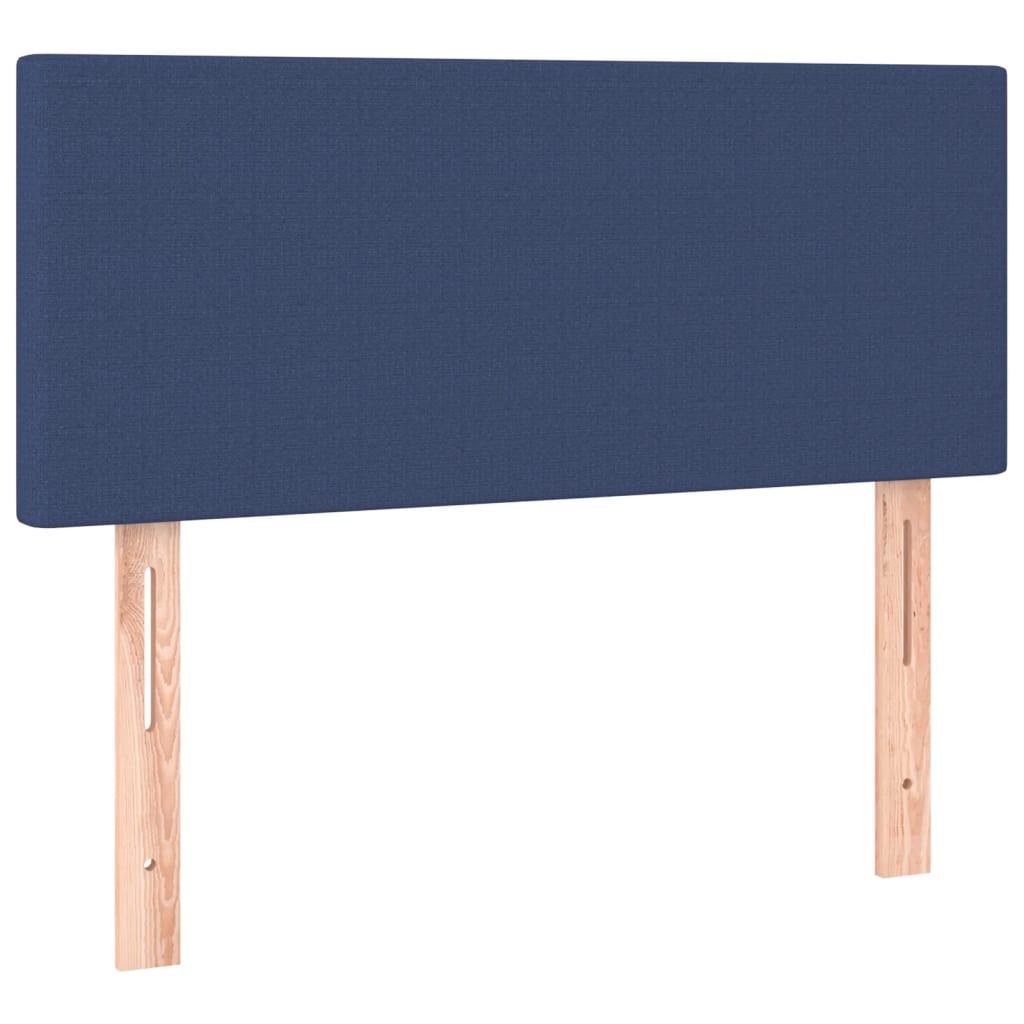 Sommier à lattes de lit matelas et LED bleu 120x190 cm tissu - XIOS