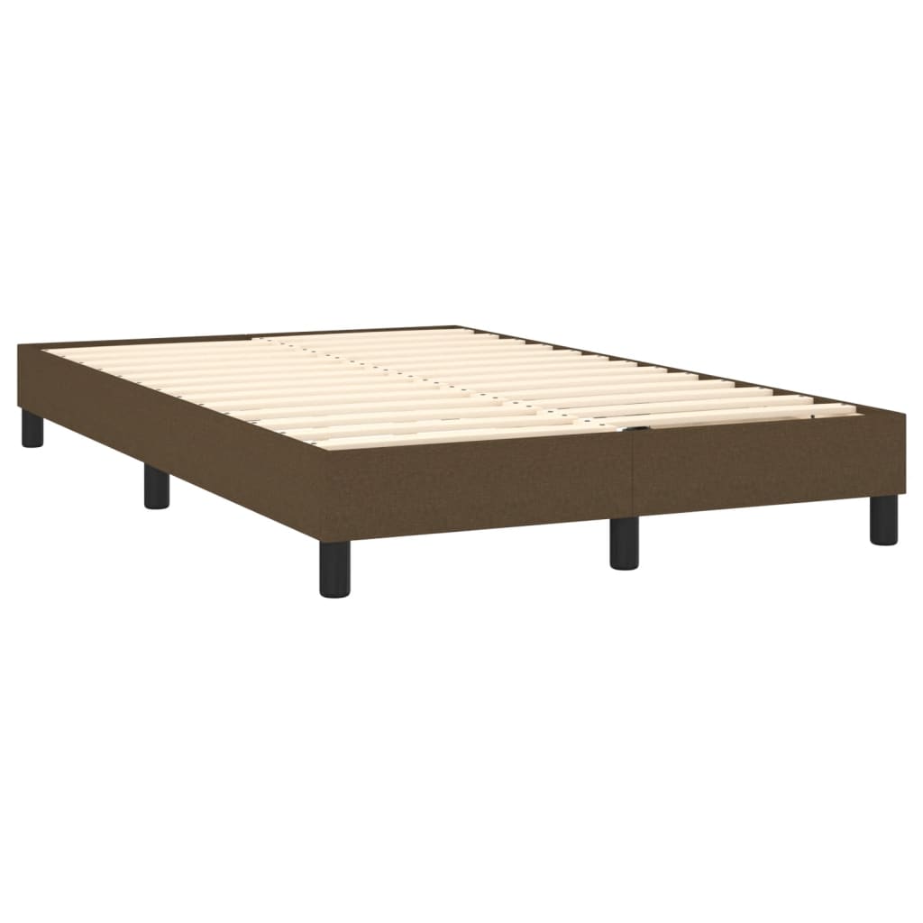Sommier à lattes de lit matelas et LED marron foncé 120x190 cm - XIOS