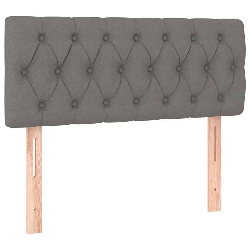 Sommier à lattes de lit matelas LED gris foncé 120x190 cm tissu - XIOS