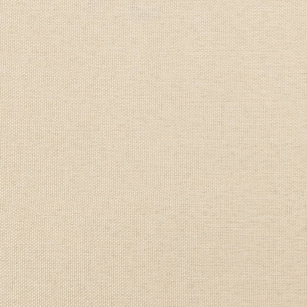 Sommier à lattes de lit matelas et LED crème 120x190 cm tissu - XIOS
