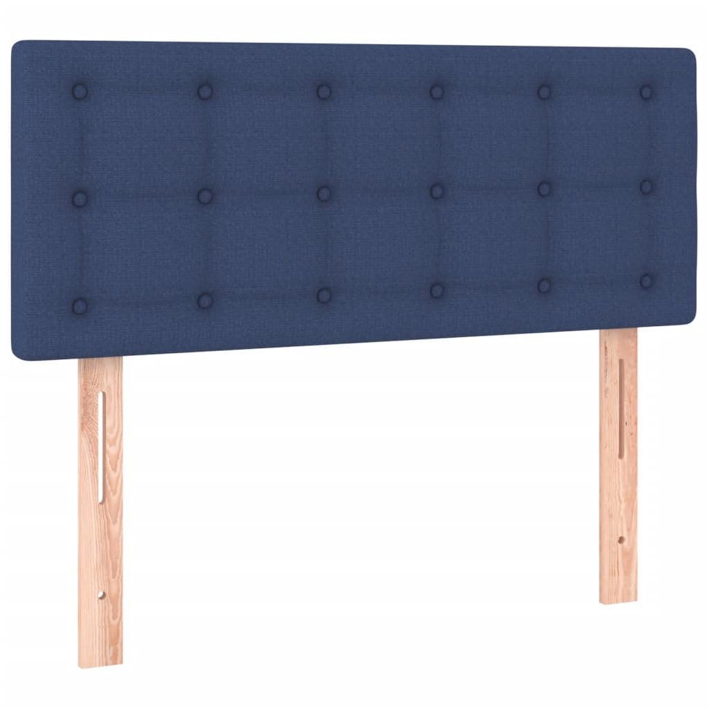Sommier à lattes de lit matelas et LED bleu 120x190 cm tissu - XIOS