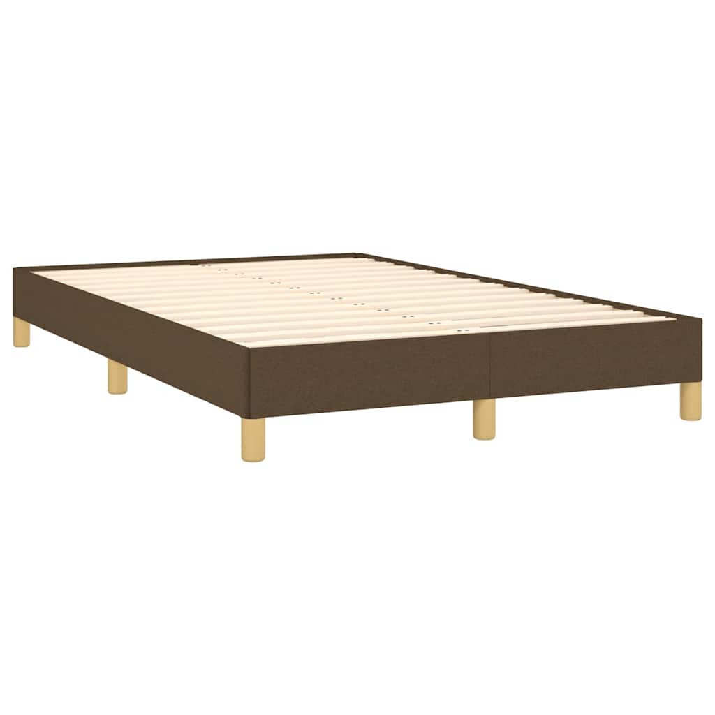 Sommier à lattes de lit matelas et LED marron foncé 120x190 cm - XIOS