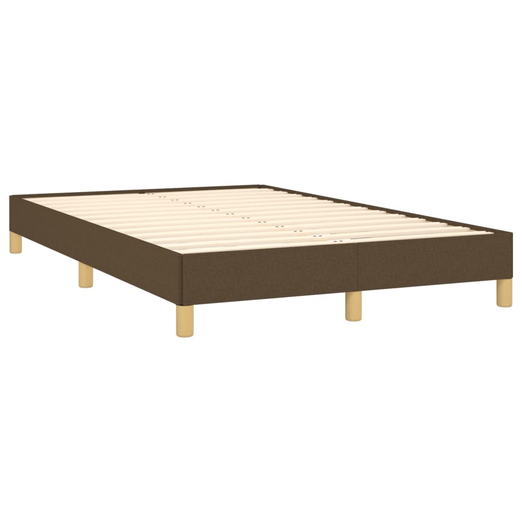 Sommier à lattes de lit matelas et LED marron foncé 120x190 cm - XIOS