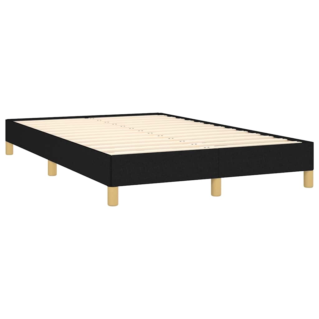 Sommier à lattes de lit matelas et LED noir 120x190 cm tissu - XIOS