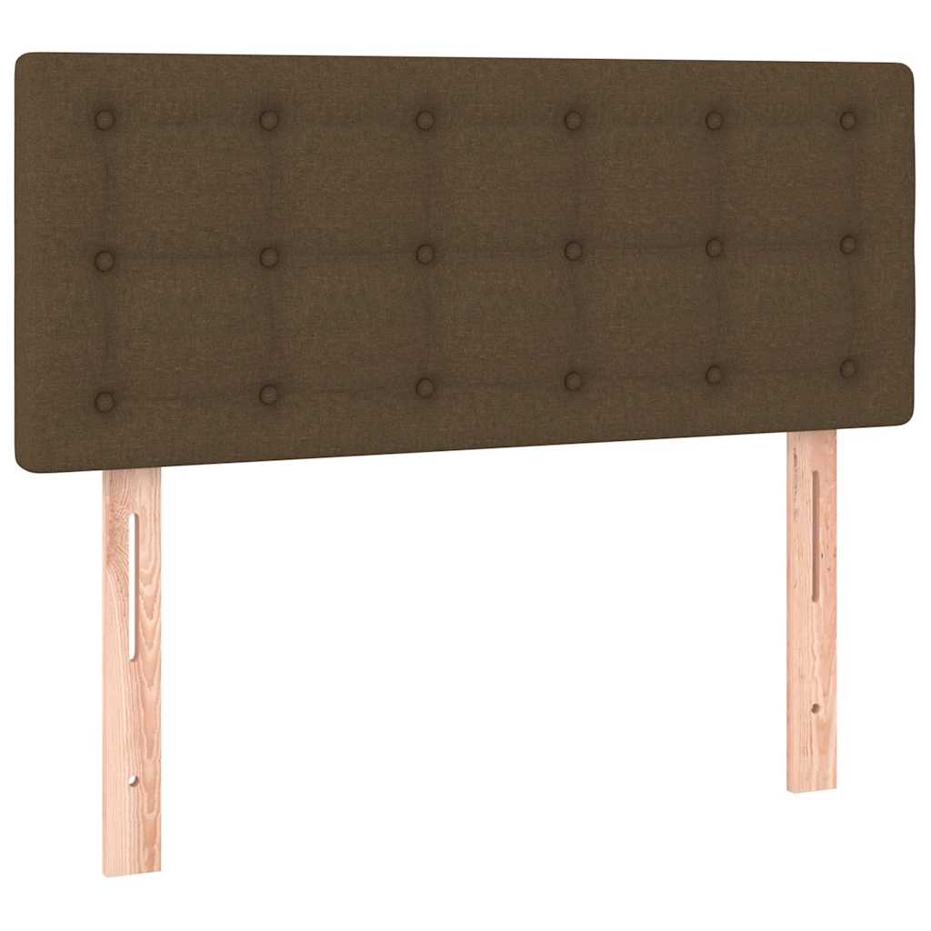 Sommier à lattes de lit matelas et LED marron foncé 120x190 cm - XIOS