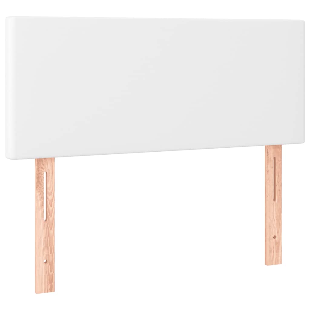Sommier à lattes de lit matelas LED blanc 120x190 cm similicuir - XIOS