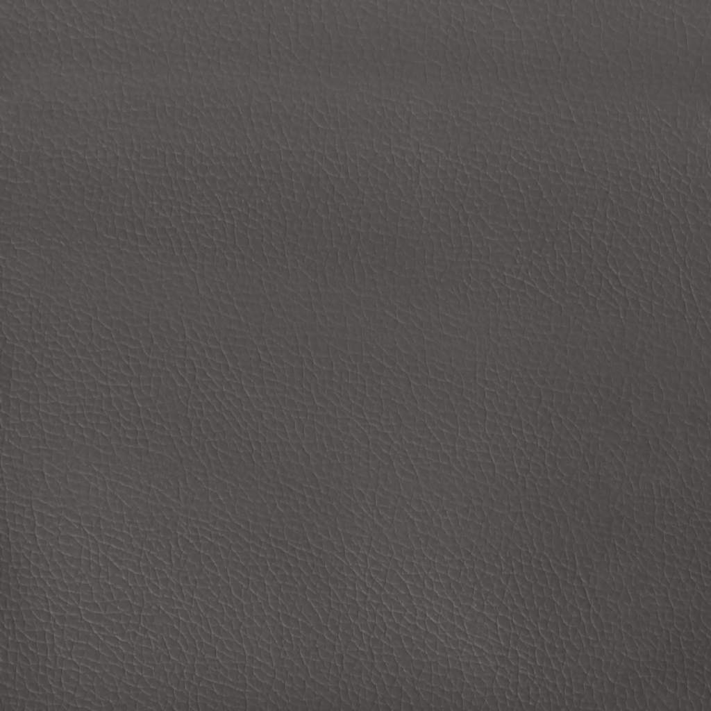 Sommier à lattes de lit matelas LED gris 120x190 cm similicuir - XIOS