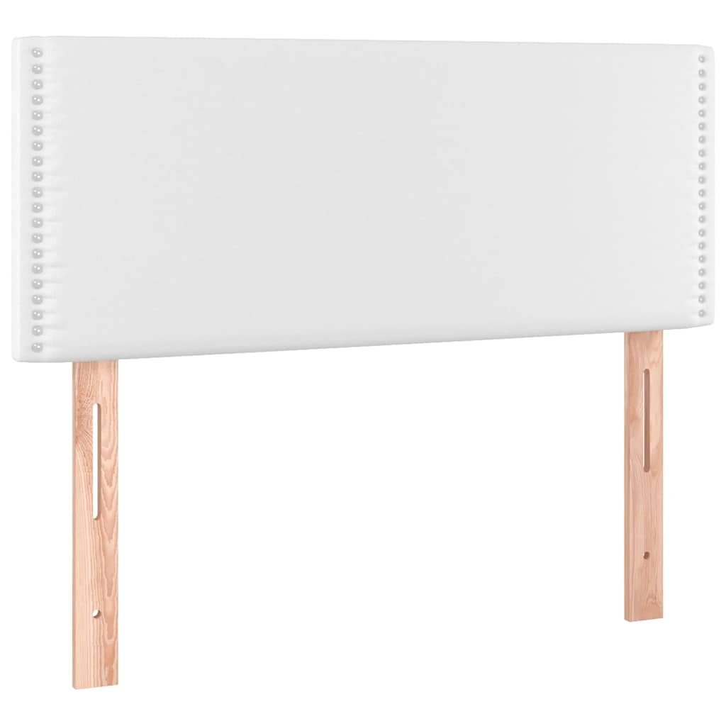 Sommier à lattes de lit matelas LED blanc 120x190 cm similicuir - XIOS
