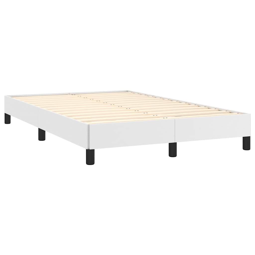 Sommier à lattes de lit matelas LED blanc 120x190 cm similicuir - XIOS