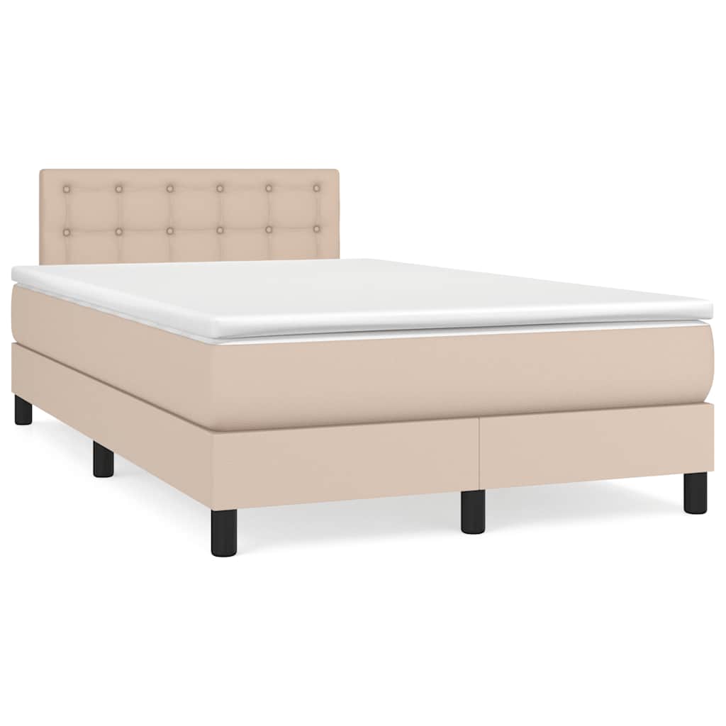 Sommier à lattes de lit avec matelas LED cappuccino 120x190 cm - XIOS