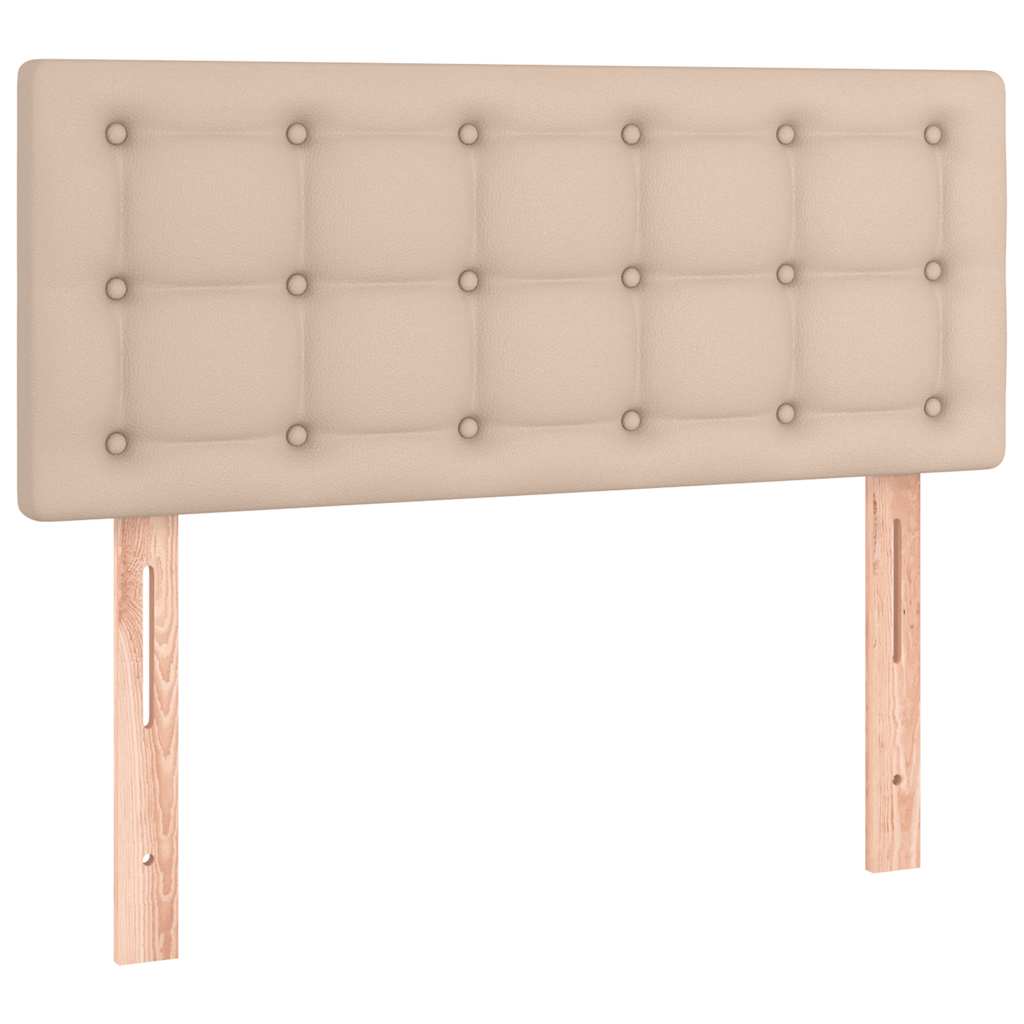 Sommier à lattes de lit avec matelas LED cappuccino 120x190 cm
