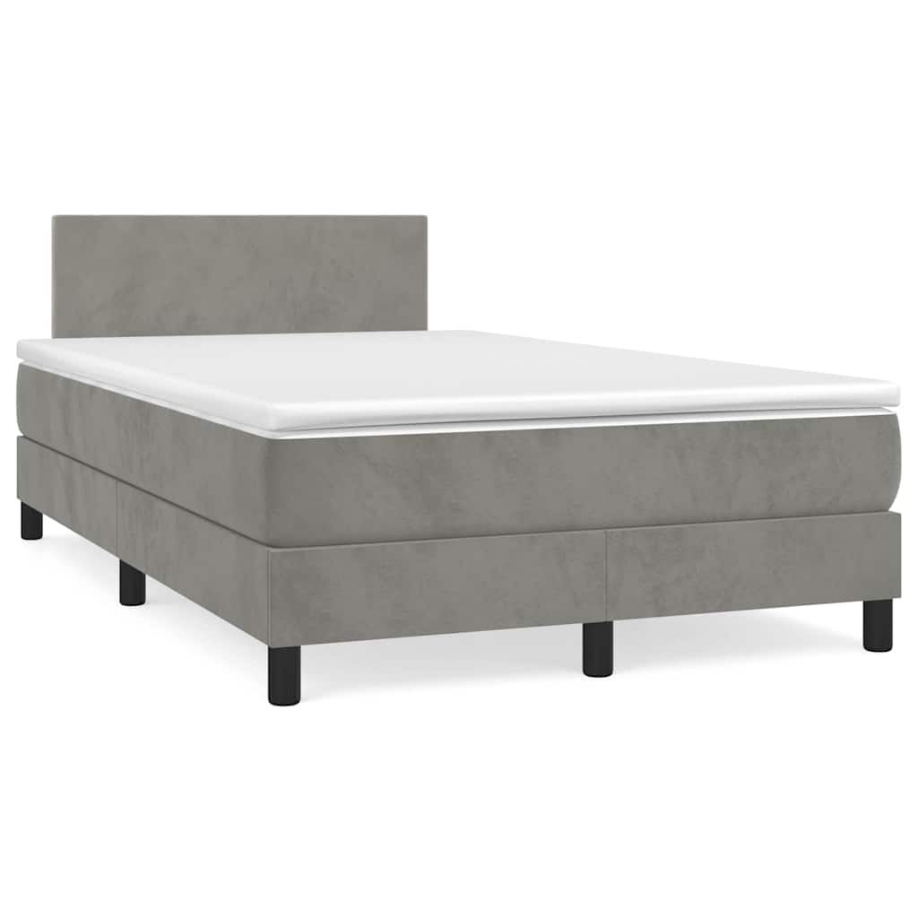 Sommier à lattes de lit avec matelas LED gris clair 120x190 cm - XIOS