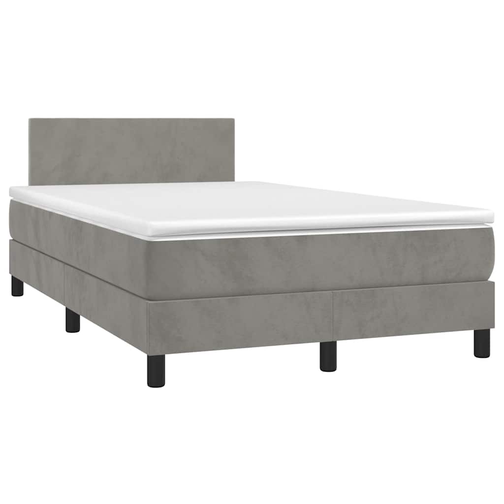 Sommier à lattes de lit avec matelas LED gris clair 120x190 cm - XIOS