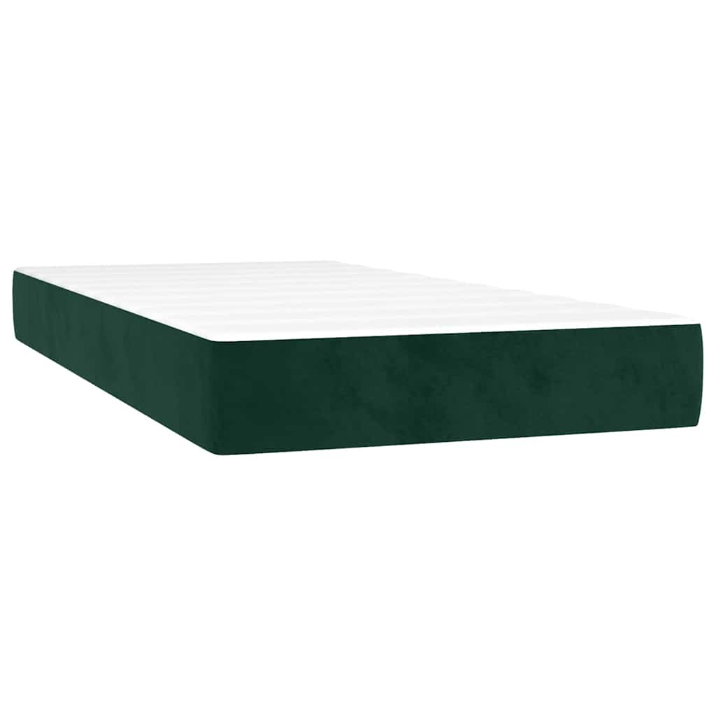 Sommier à lattes de lit avec matelas LED vert foncé 120x190 cm - XIOS