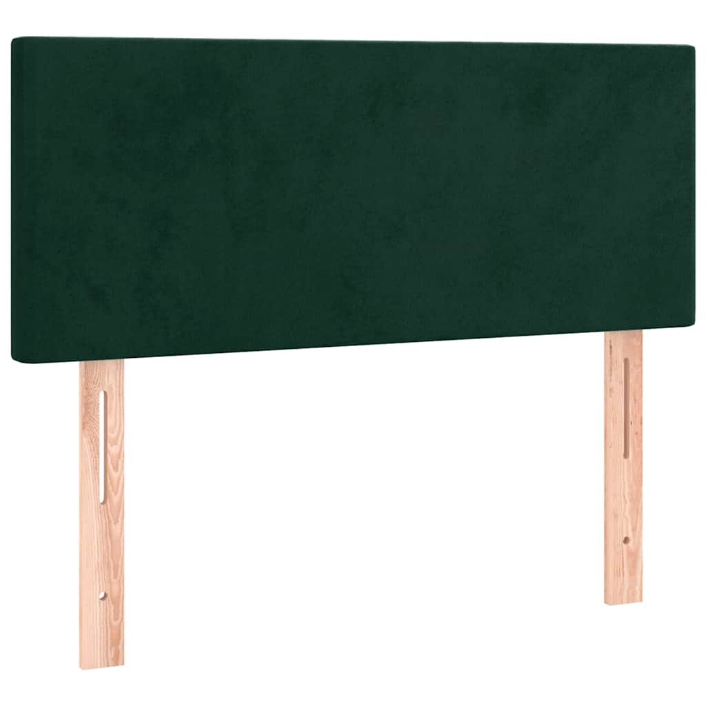 Sommier à lattes de lit avec matelas LED vert foncé 120x190 cm - XIOS