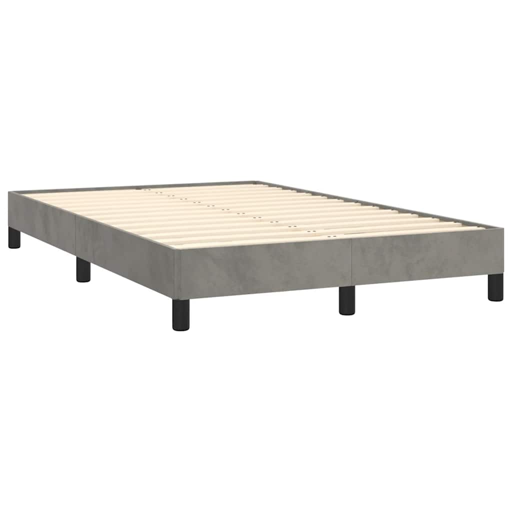 Sommier à lattes de lit avec matelas LED gris clair 120x190 cm - XIOS