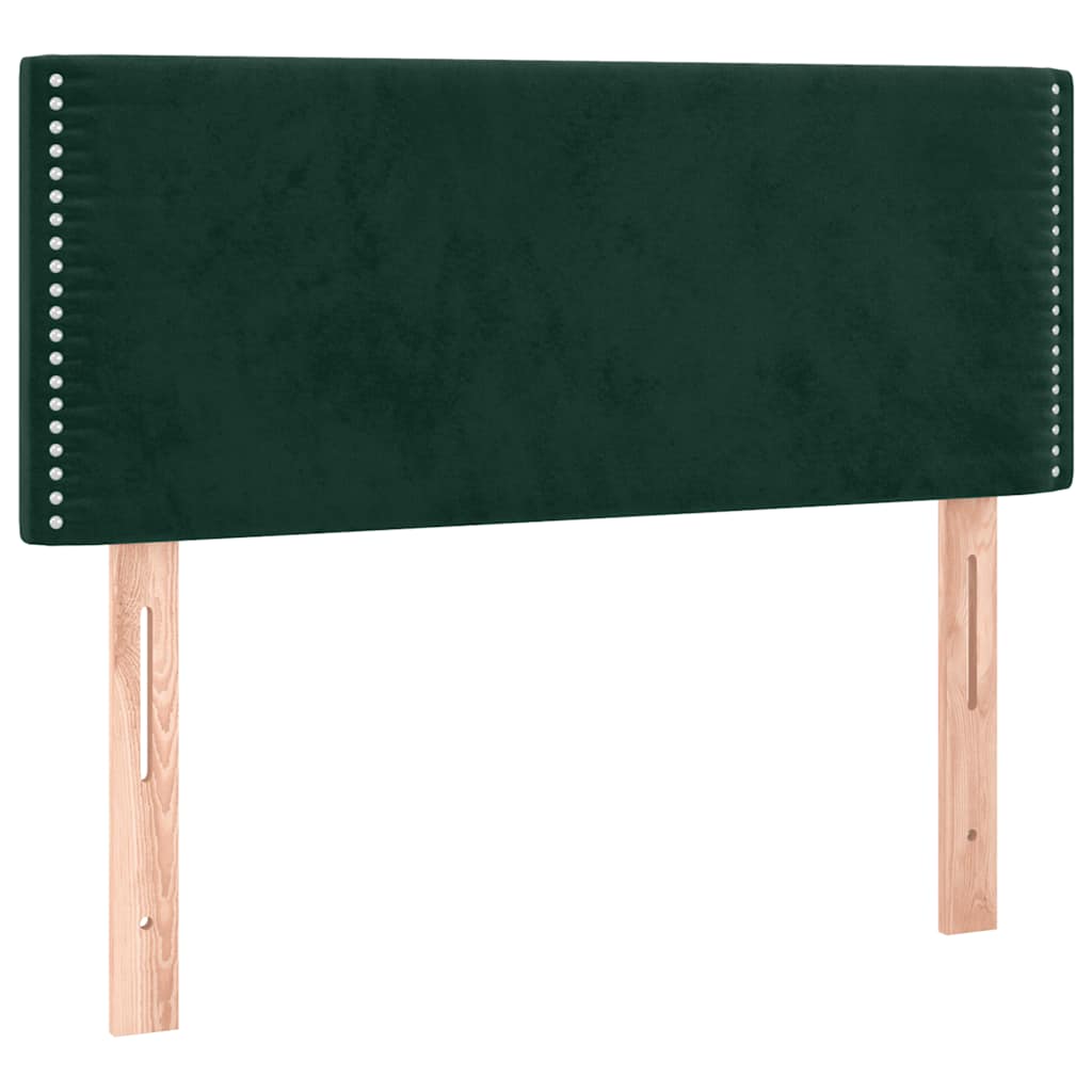 Sommier à lattes de lit avec matelas LED vert foncé 120x190 cm - XIOS