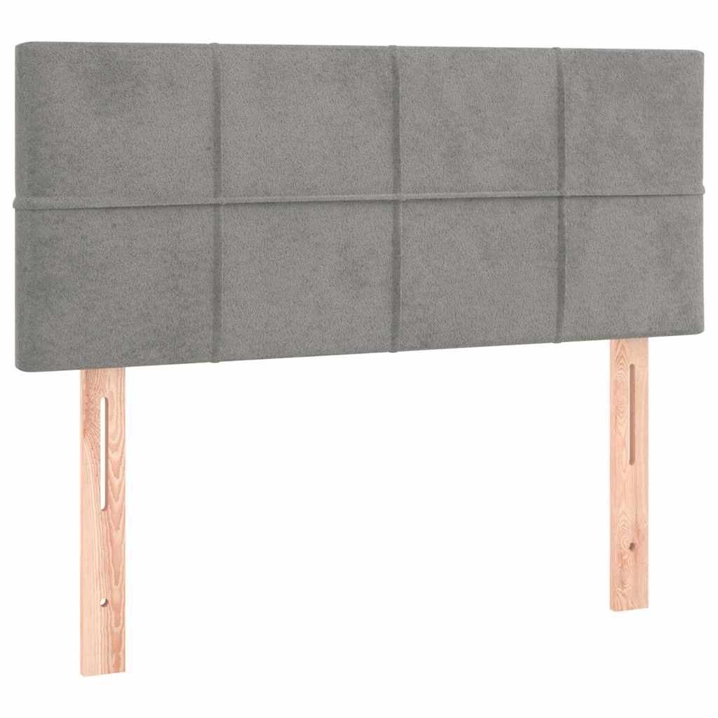 Sommier à lattes de lit avec matelas LED gris clair 120x190 cm - XIOS