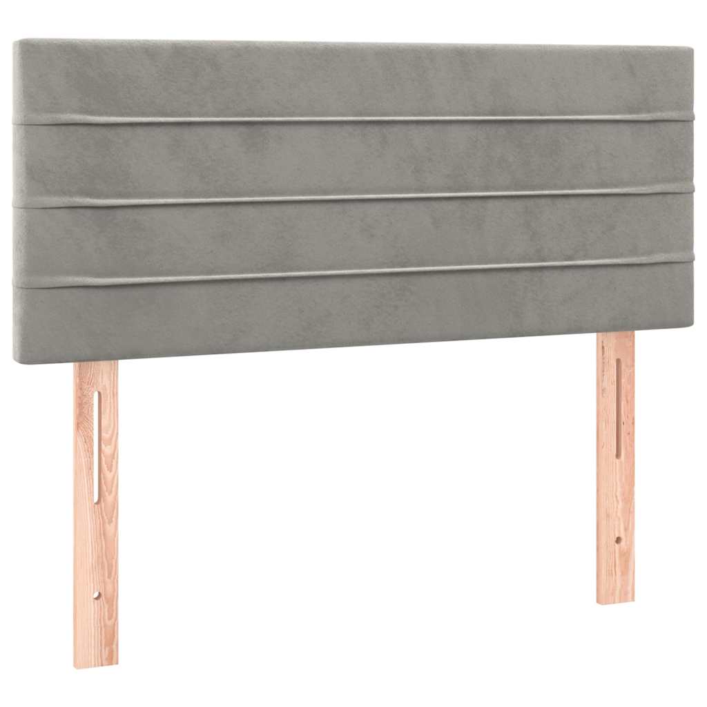 Sommier à lattes de lit avec matelas LED gris clair 120x190 cm - XIOS