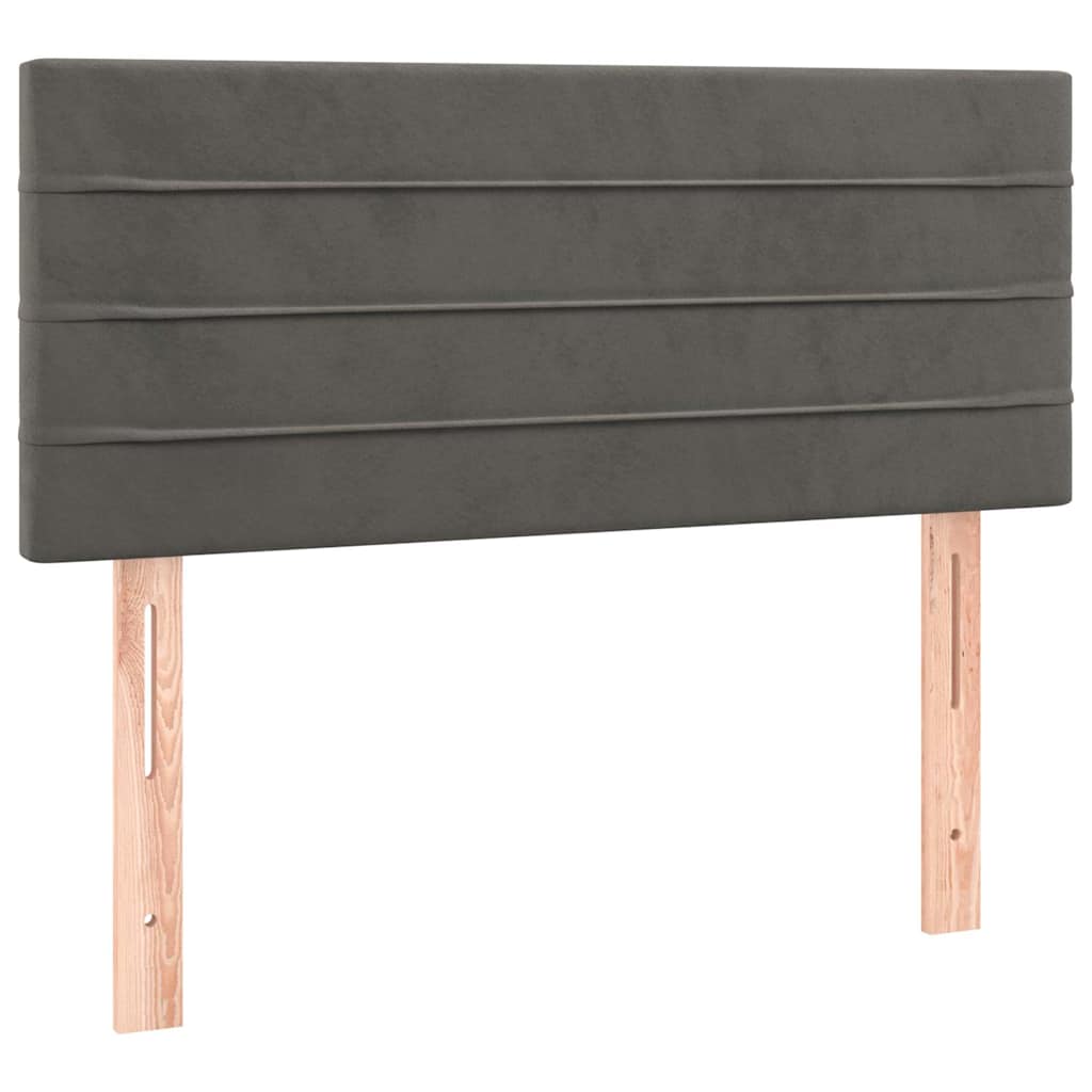 Sommier à lattes de lit avec matelas LED gris foncé 120x190 cm - XIOS