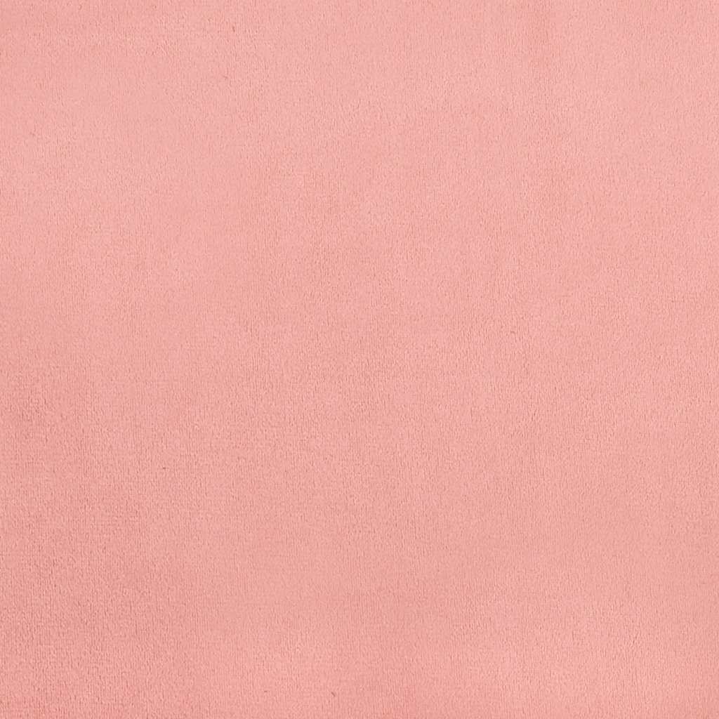 Sommier à lattes de lit et matelas LED rose 120x190 cm velours - XIOS