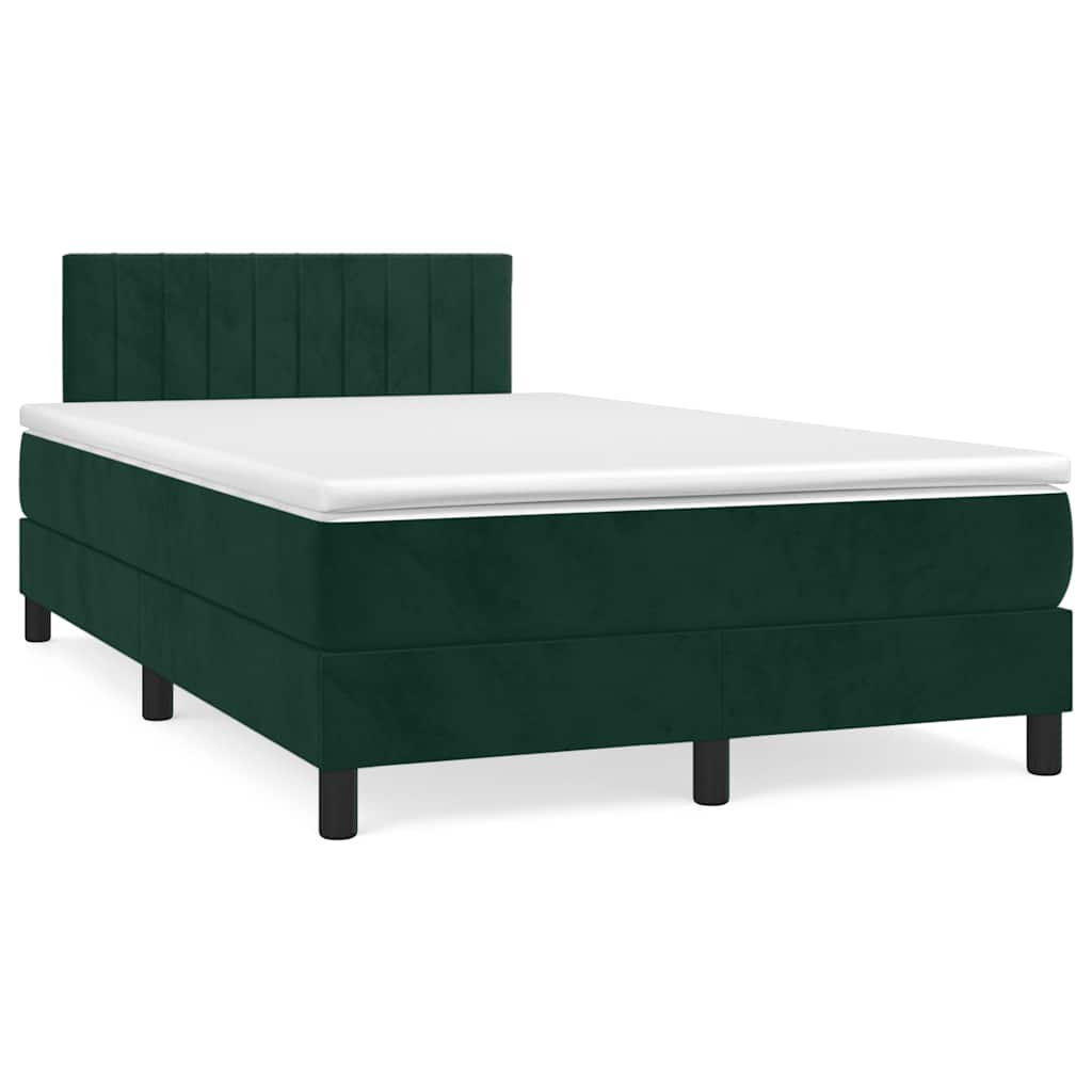 Sommier à lattes de lit avec matelas LED vert foncé 120x190 cm - XIOS