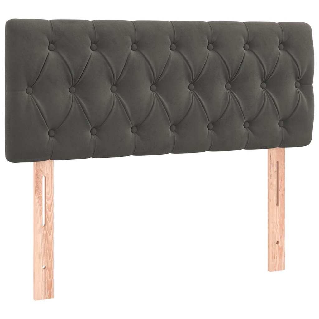 Sommier à lattes de lit avec matelas LED gris foncé 120x190 cm - XIOS
