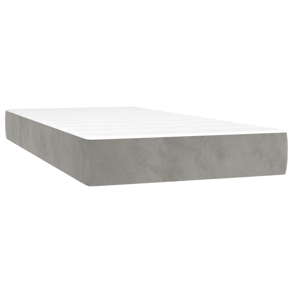 Sommier à lattes de lit avec matelas LED gris clair 120x190 cm - XIOS