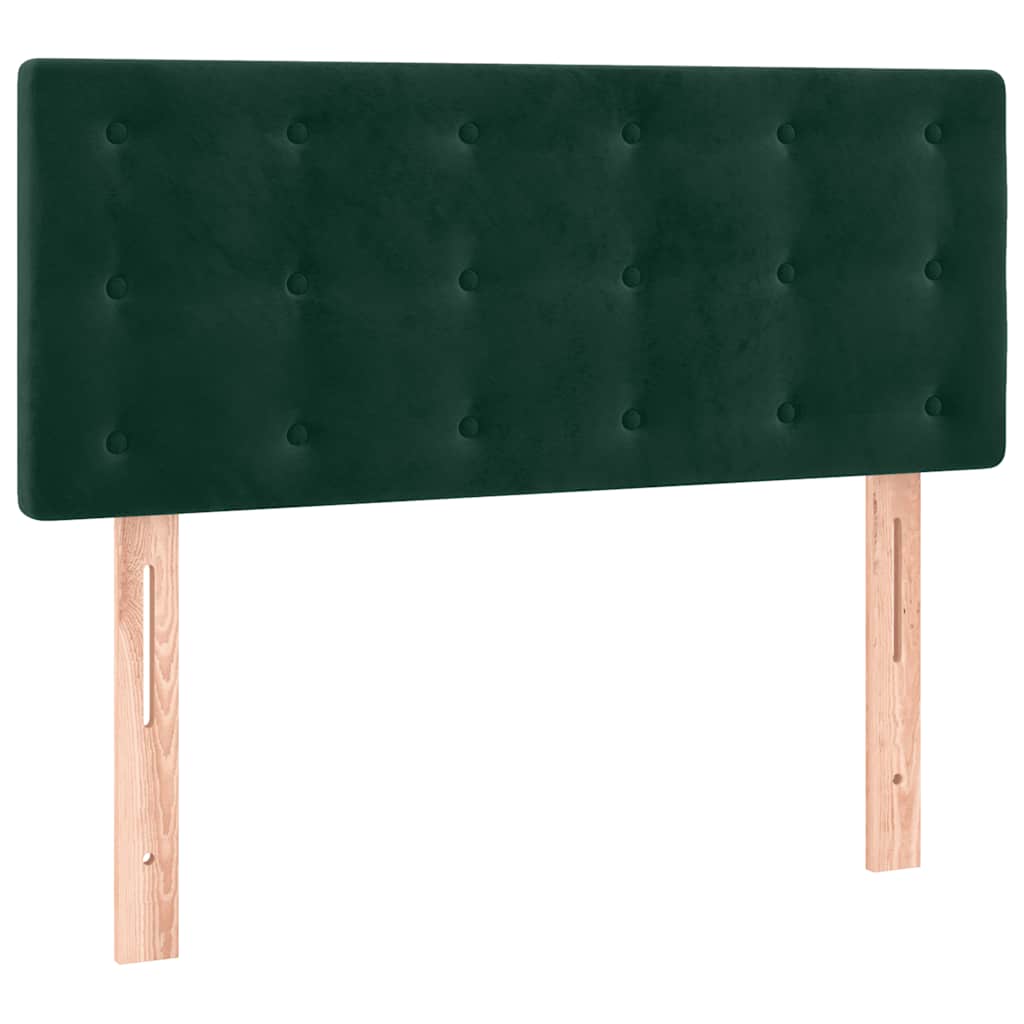 Sommier à lattes de lit avec matelas LED vert foncé 120x190 cm - XIOS