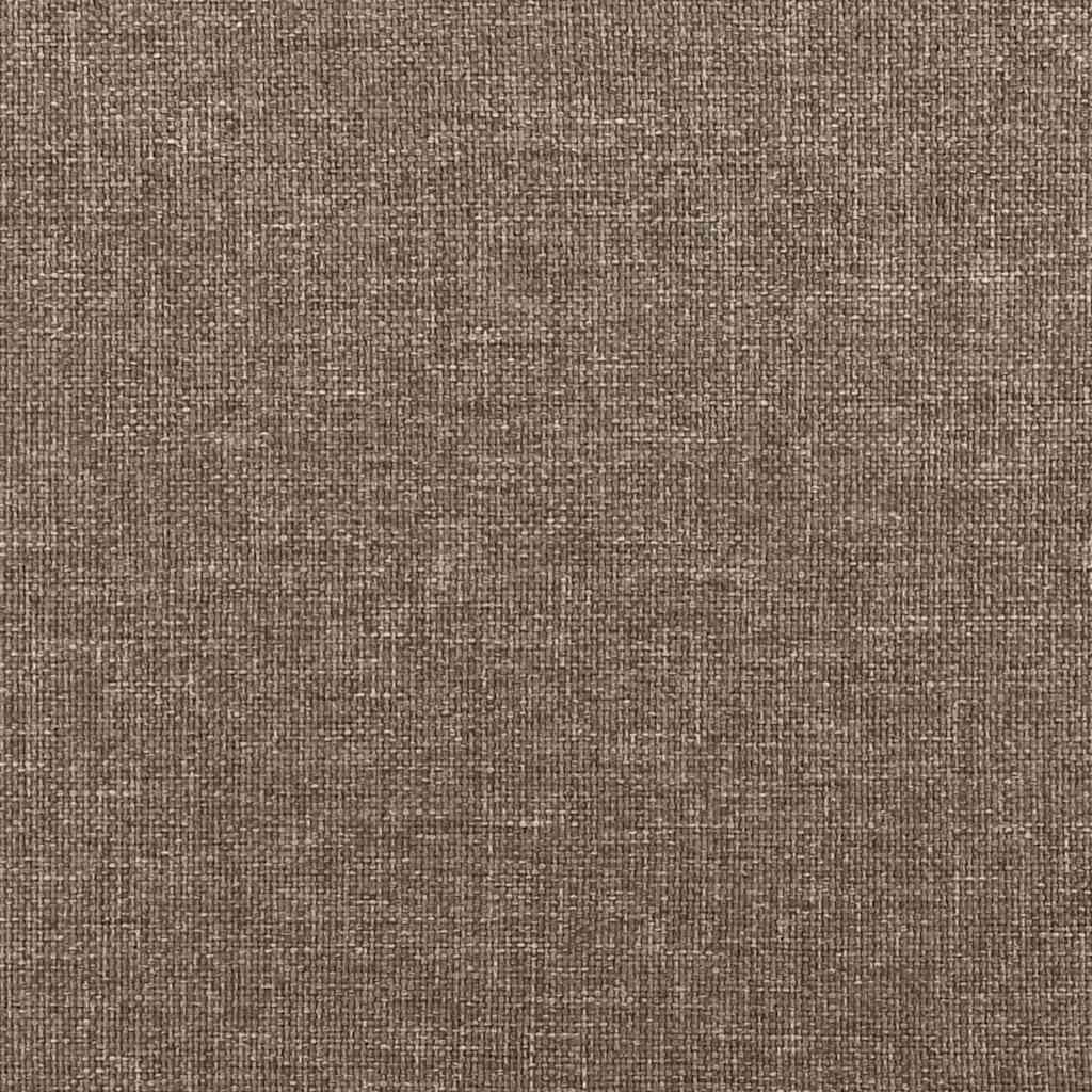 Sommier à lattes de lit matelas et LED taupe 120x190 cm tissu - XIOS