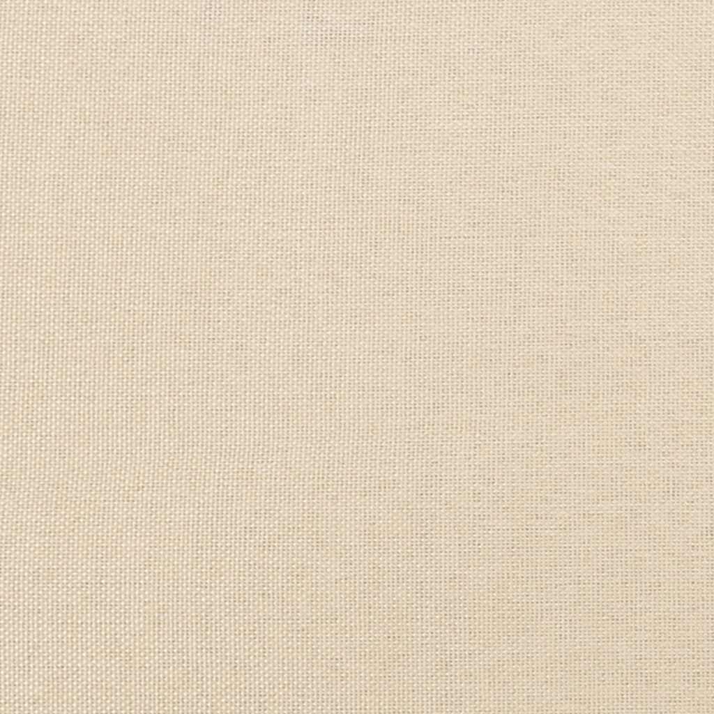 Sommier à lattes de lit matelas et LED crème 120x190 cm tissu - XIOS