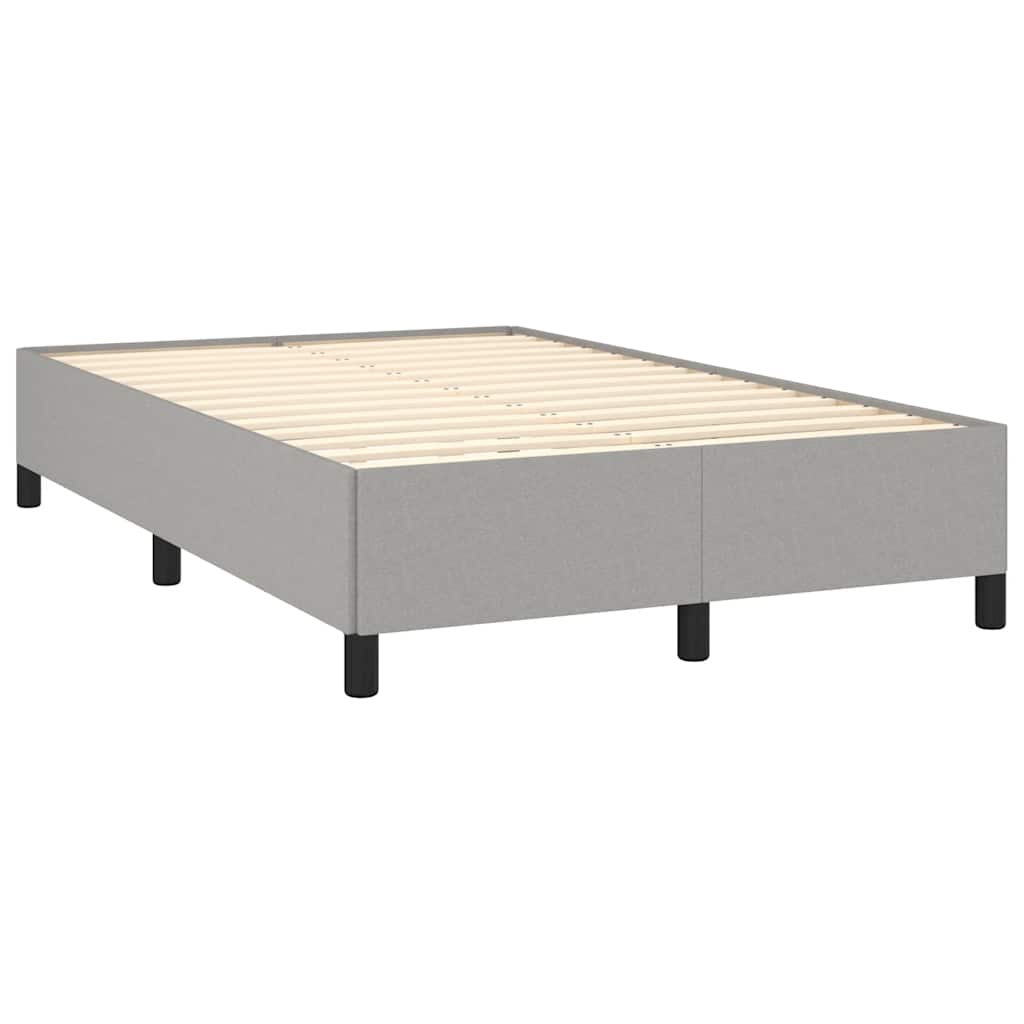 Sommier à lattes de lit matelas LED gris clair 120x190 cm tissu - XIOS