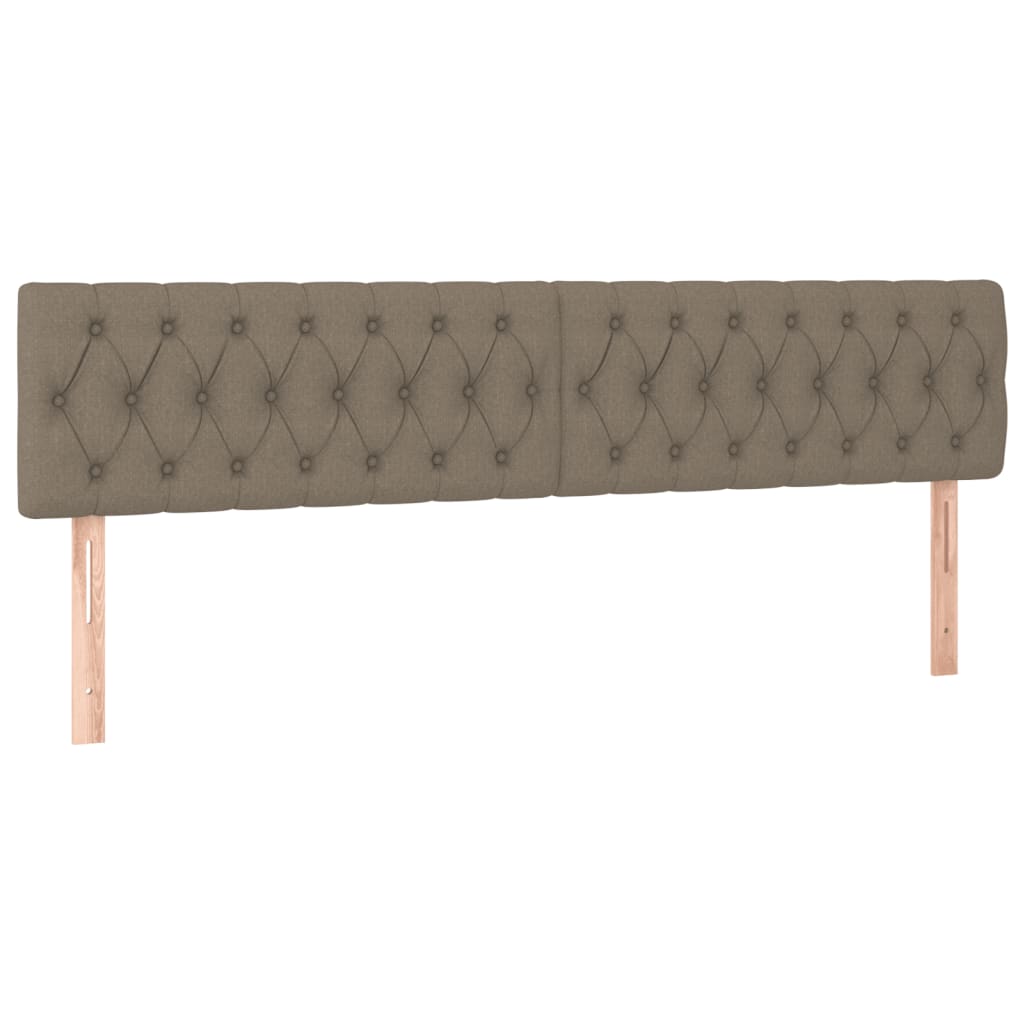 Sommier à lattes de lit matelas et LED taupe 120x190 cm tissu - XIOS