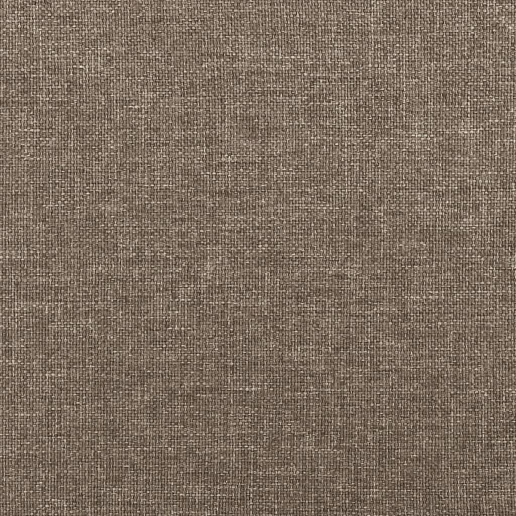 Sommier à lattes de lit matelas et LED taupe 120x190 cm tissu - XIOS
