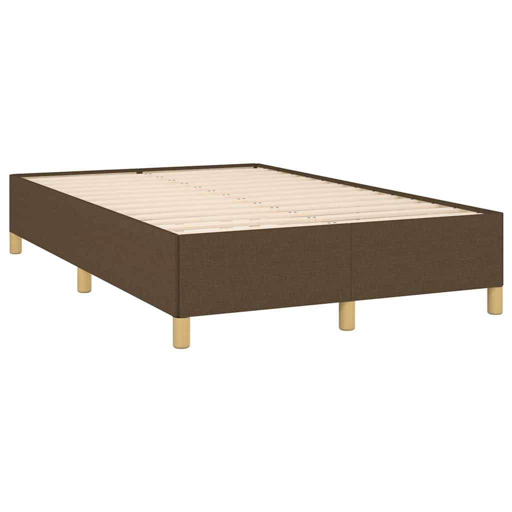 Sommier à lattes de lit matelas et LED marron foncé 120x190 cm - XIOS