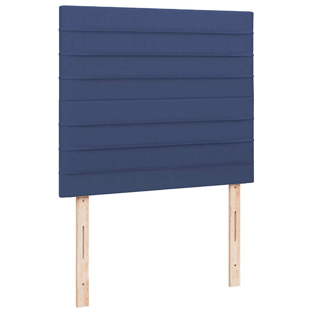 Sommier à lattes de lit matelas et LED bleu 120x190 cm tissu - XIOS